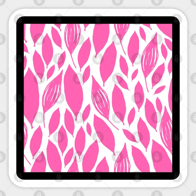 pink leaf like pattern Sticker by Artistic_st